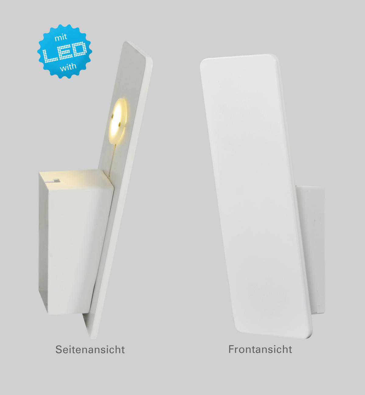 LED-WANDLEUCHTE Stan 7,5/22 cm  - Weiß, Design, Metall (7,5/22cm) - Näve