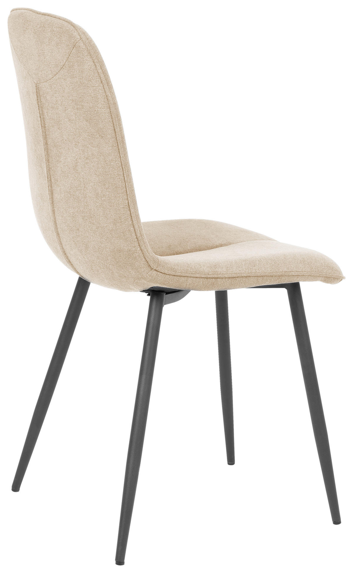 SZÉK fa, fém, textil bézs  - bézs/fekete, Modern, textil/fa (47/87/58cm) - P & B