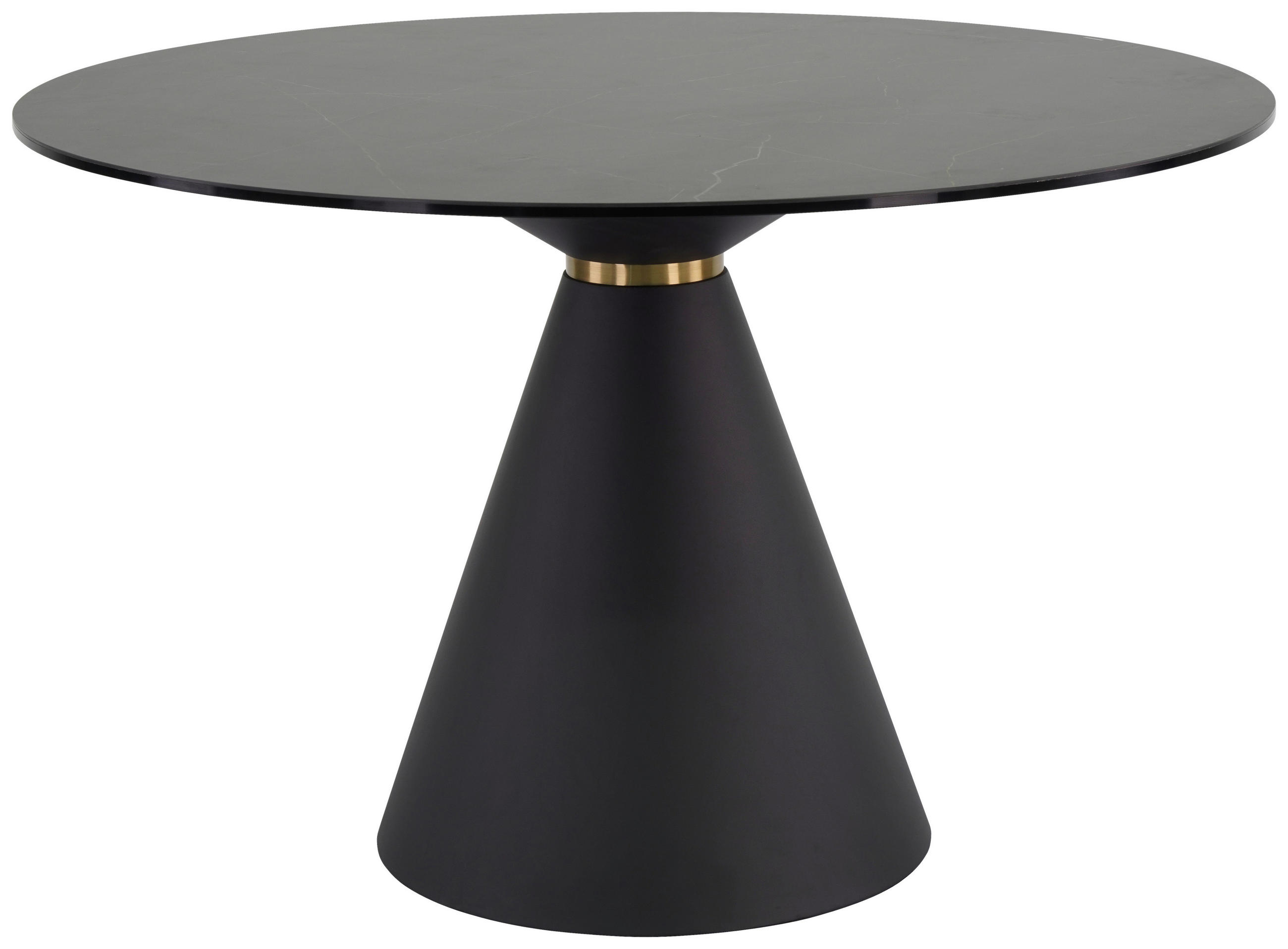 JÍDELNÍ STŮL, černá, 120/120/76 cm - černá, Design, kov/sklo (120/120/76cm) - Novel