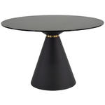 ESSTISCH in Metall, Glas, Keramik 120/120/76 cm  - Schwarz, Design, Glas/Keramik (120/120/76cm) - Novel