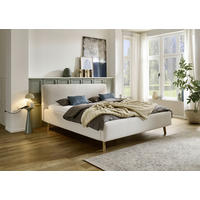 POLSTERBETT Lattenrost, Bettkasten 160/200 cm  in Beige  - Eichefarben/Birkefarben, Design, Holz/Textil (160/200cm) - Xora