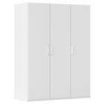DREHTÜRENSCHRANK  in Weiß  - Silberfarben/Weiß, Design, Holzwerkstoff/Kunststoff (151/197/60cm) - Novel