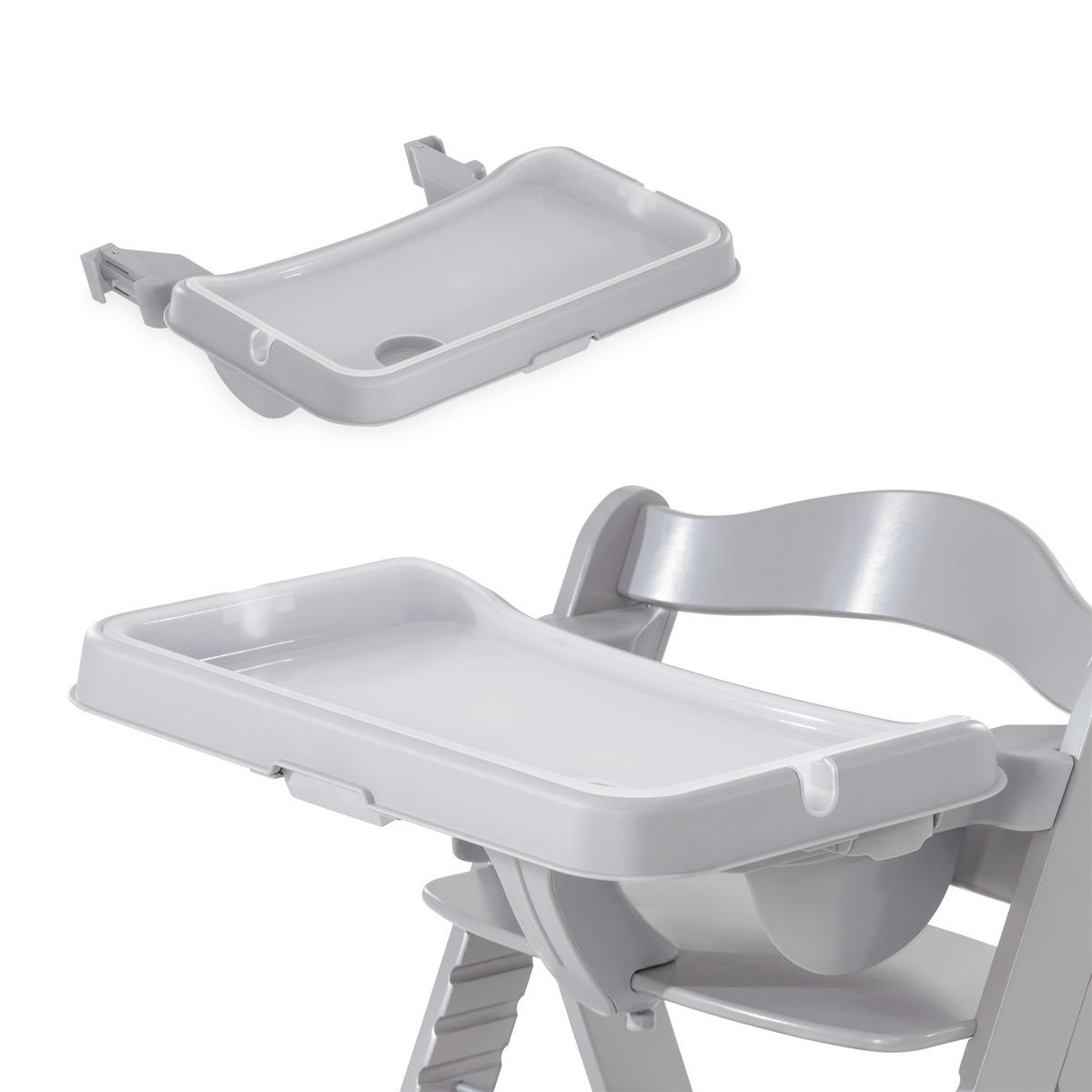 ESS- UND SPIELBRETT Alpha Tray  - Grau, Trend, Kunststoff (46/56,5/22,5cm) - Hauck