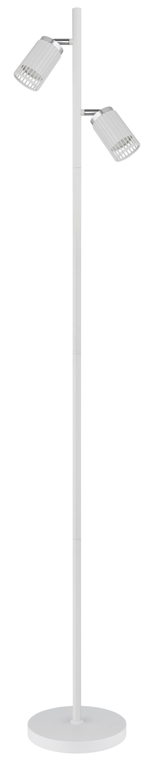 STOJACÍ LAMPA, 27,5/22/158 cm - bílá/barvy chromu, Design, kov/plast (27,5/22/158cm) - Globo