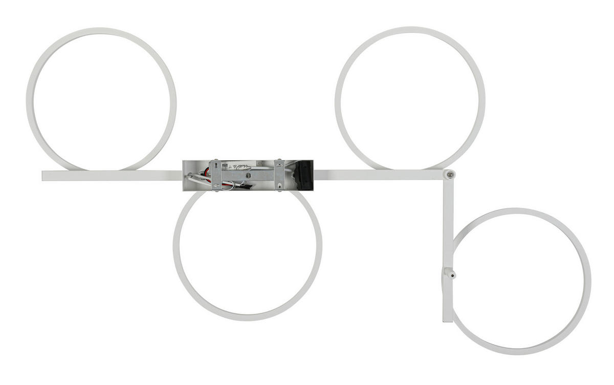 DECKENLEUCHTE    113/66/12 cm  - Weiss, Trend, Kunststoff/Metall (113/66/12cm) - Collett's Monde