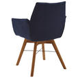 ARMLEHNSTUHL  in Flachgewebe  - Eichefarben/Dunkelblau, Design, Holz/Textil (61/87/63cm) - Waldwelt