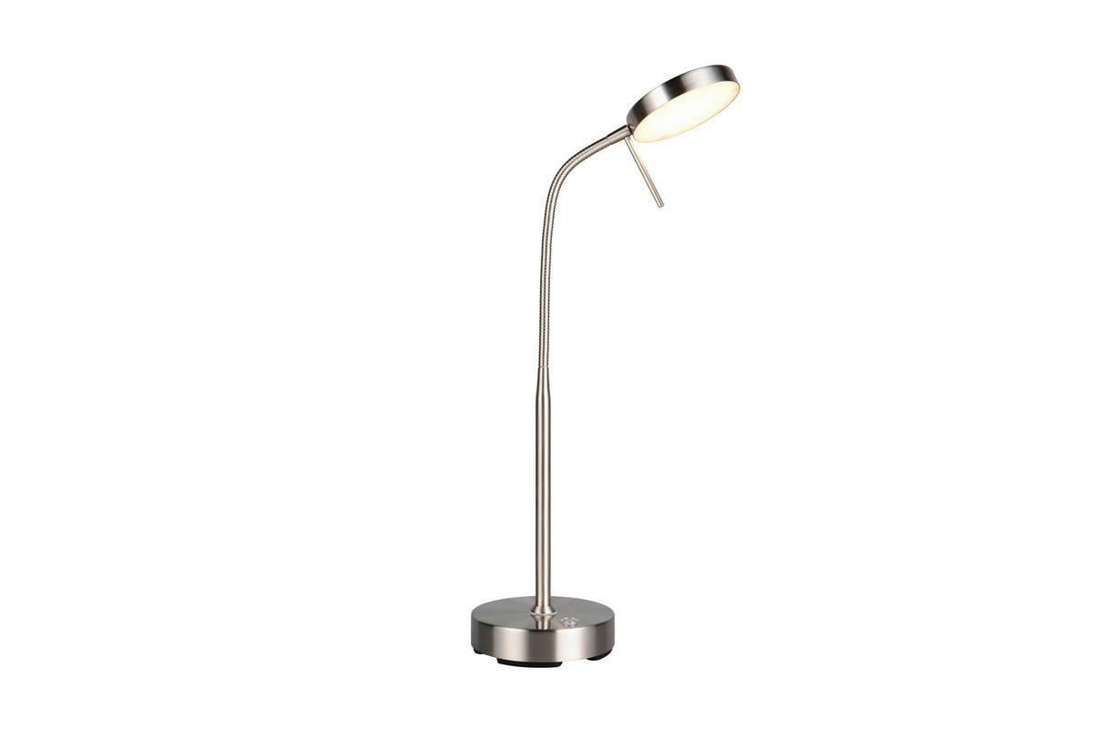 AKKU-TISCHLEUCHTE - Nickelfarben, Konventionell, Metall (45/14/36cm)
