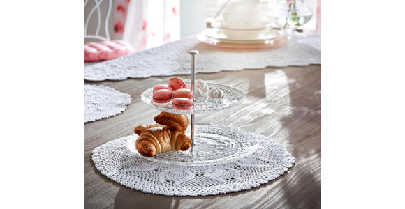 ETAGERE - Transparent/Silberfarben, Basics, Glas/Metall - Novel