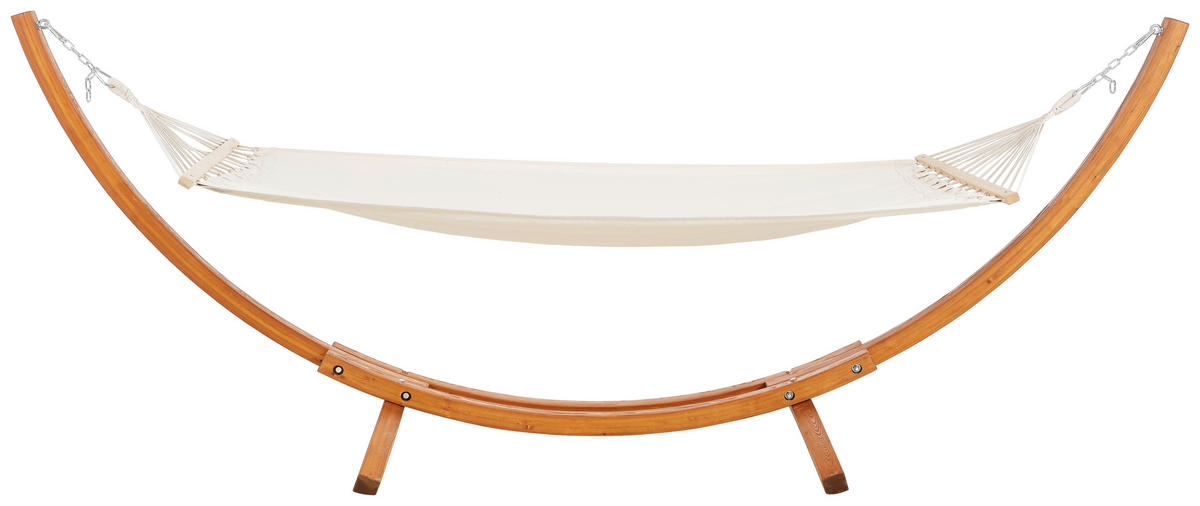 HÄNGEMATTE in  - Beige/Braun, Lifestyle, Holz/Textil (320/120/120cm) - Ambia Garden