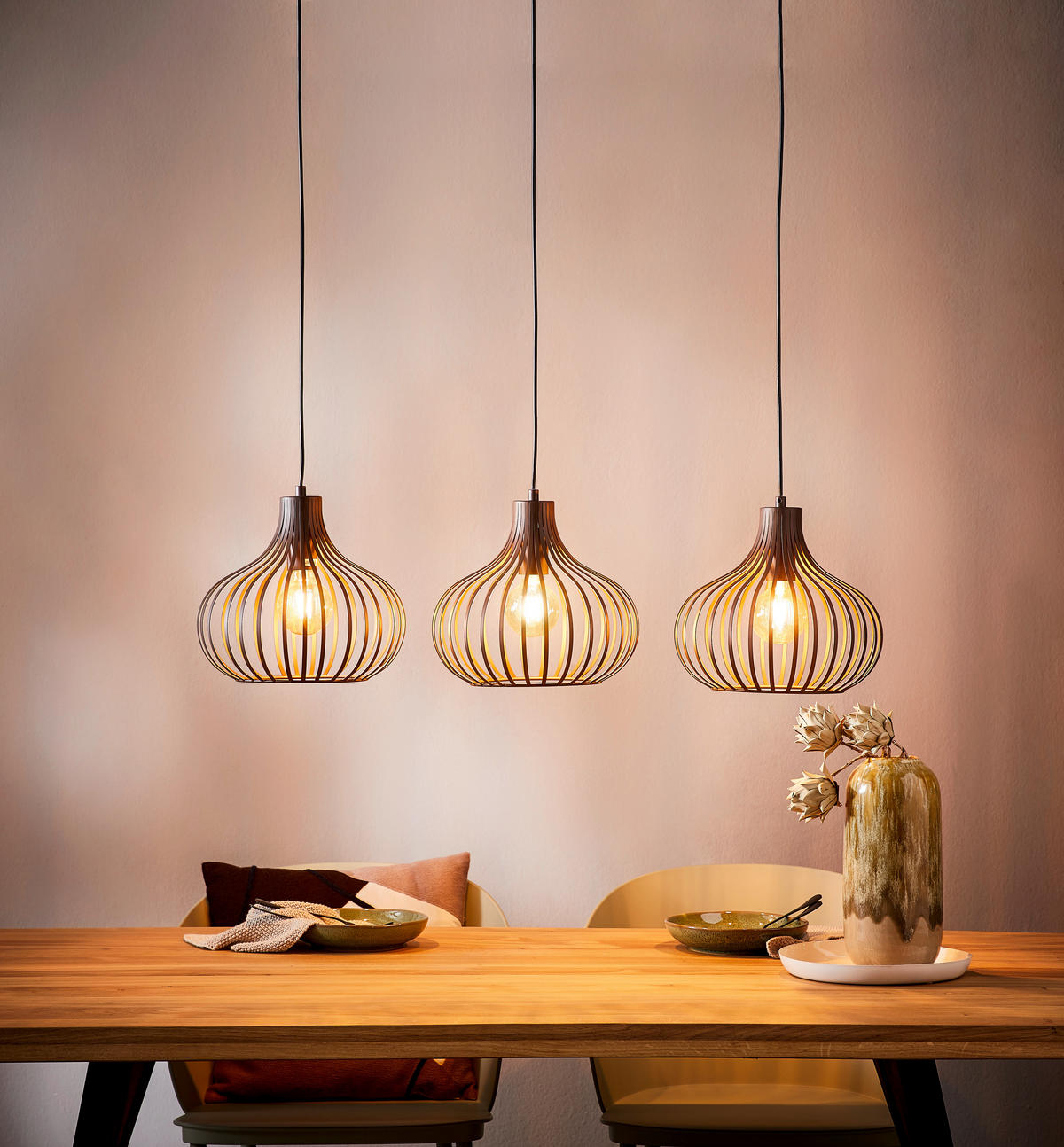 HÄNGELEUCHTE 105/30/150 cm   - Rostfarben, Basics, Metall (105/30/150cm) - Globo