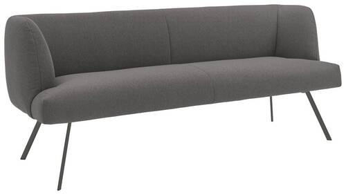 SITZBANK 200/87/64 cm Webstoff Anthrazit, Hellgrau  - Anthrazit/Hellgrau, Design, Textil/Metall (200/87/64cm) - Venjakob