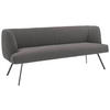 SITZBANK 200/87/64 cm Webstoff Anthrazit, Hellgrau  - Anthrazit/Hellgrau, Design, Textil/Metall (200/87/64cm) - Venjakob