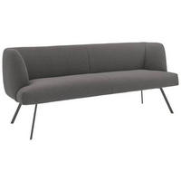 SITZBANK 200/87/64 cm Webstoff Anthrazit, Hellgrau  - Anthrazit/Hellgrau, Design, Textil/Metall (200/87/64cm) - Venjakob