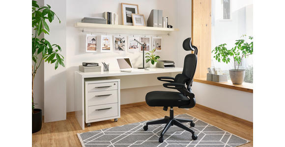 SCHREIBTISCH 180/69/75 cm Weiß Hochglanz  - Weiß Hochglanz, Design, Holzwerkstoff (180/69/75cm) - Carryhome