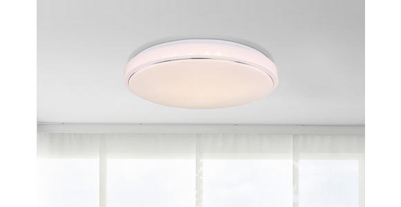 Led Deckenleuchte Lotta Ø 57,5 cm mit Farbwechsler - Weiß, MODERN, Kunststoff/Metall (57,5/8,5cm) - Luca Bessoni