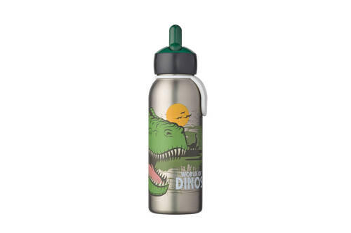 STICLĂ DE BĂUT PENTRU COPII  - argintiu/verde, Basics, plastic/metal (6,5/20,2cm) - Mepal