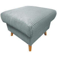 HOCKER Textil Hellblau  - Naturfarben/Hellblau, Design, Holz/Textil (61/43/61cm) - P & B