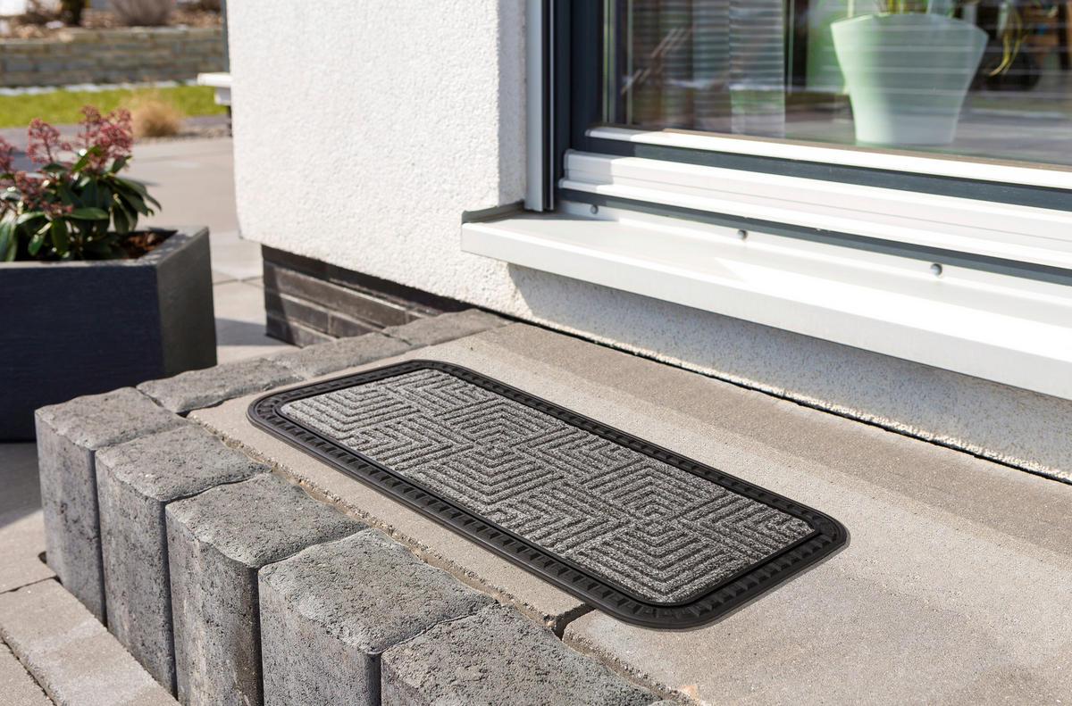 FUßMATTE 25/60 cm Border Star  - Grau, KONVENTIONELL, Textil (25/60cm) - Esposa