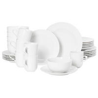 KOMBISERVICE Weiß Liberty 30-teilig 6 Personen  - Weiß, KONVENTIONELL, Keramik (13,986kg) - Seltmann Weiden