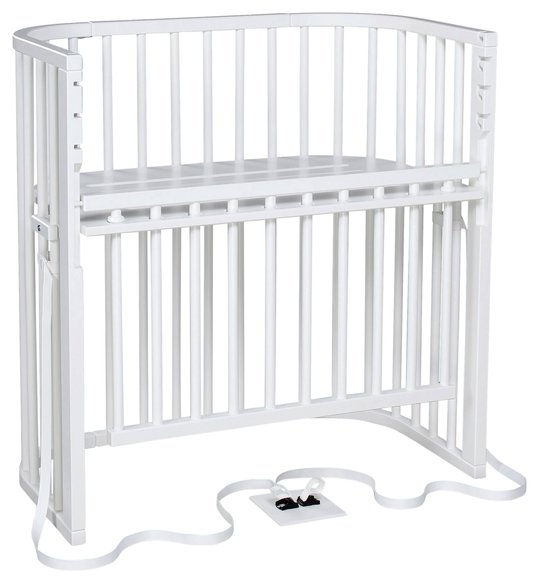 BEISTELLBETT Boxspring Comfort Plus   - Weiß, Basics, Holz (56,5/96,5/96cm) - Babybay