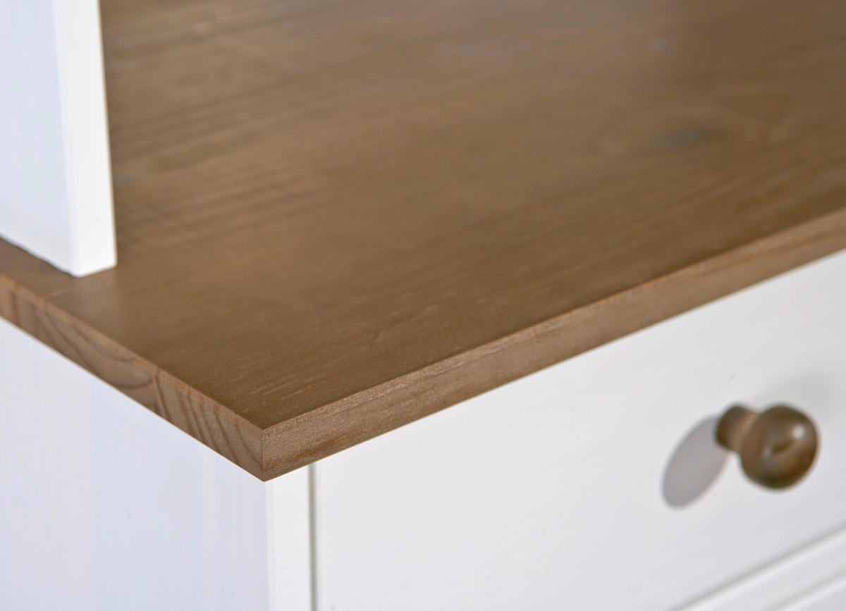 BUFFET 90/191/45 cm  in Weiß  - Braun/Weiß, LIFESTYLE, Holz (90/191/45cm) - MID.YOU