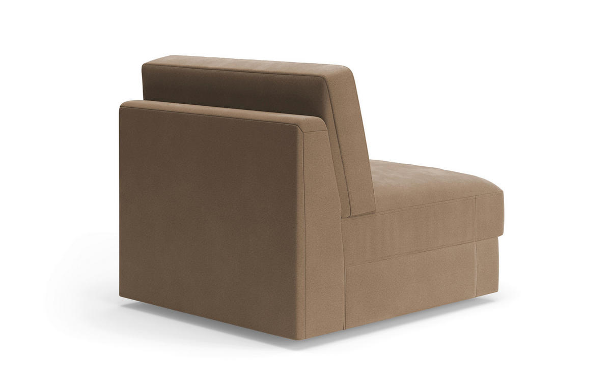 SOFAELEMENT FABIO E Mikrofaser Braun  - Schwarz/Braun, MODERN, Kunststoff/Textil (95/87/108cm) - Sit & More