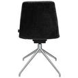 STUHL  in Aluminium Velours Metall, Textil  - Alufarben/Graphitfarben, Design, Textil/Metall (46/81,5-84,5/55cm) - Johann Jakob