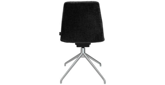 STUHL in Aluminium Velours Metall, Textil - Alufarben/Graphitfarben, Design, Textil/Metall (46/81,5-84,5/55cm) - Johann Jakob