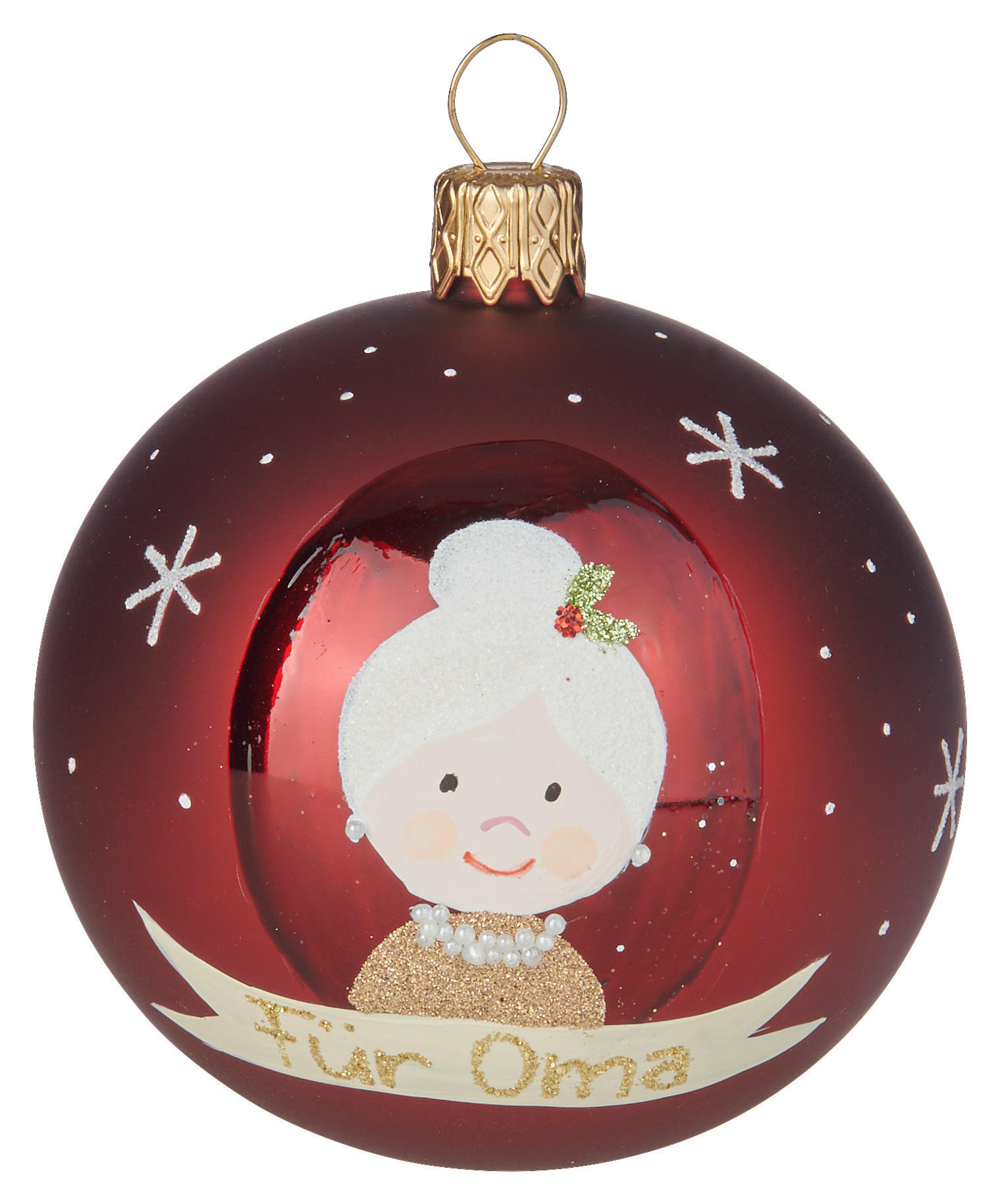 CHRISTBAUMKUGEL 7 cm  - Rot, LIFESTYLE, Glas/Metall (7cm) - X-Mas