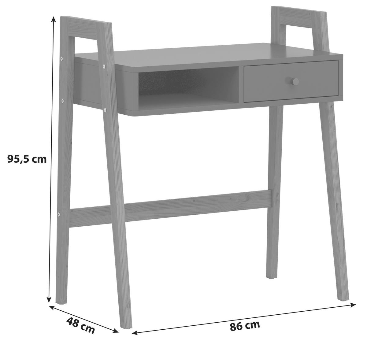 KONSOLENTISCH in Holzwerkstoff   86/95,5/48 cm  - Blau/Lärchefarben, KONVENTIONELL, Holzwerkstoff (86/95,5/48cm) - MID.YOU