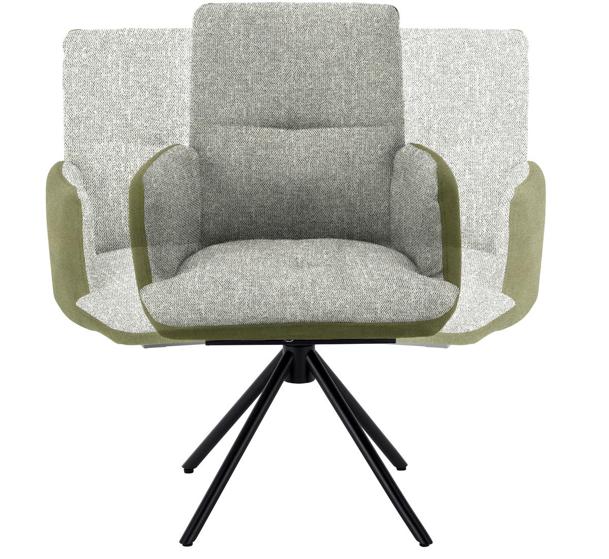 ARMLEHNSTUHL  in Stahl Flachgewebe  - Blau/Schwarz, Design, Textil/Metall (58/91/62cm) - Dieter Knoll