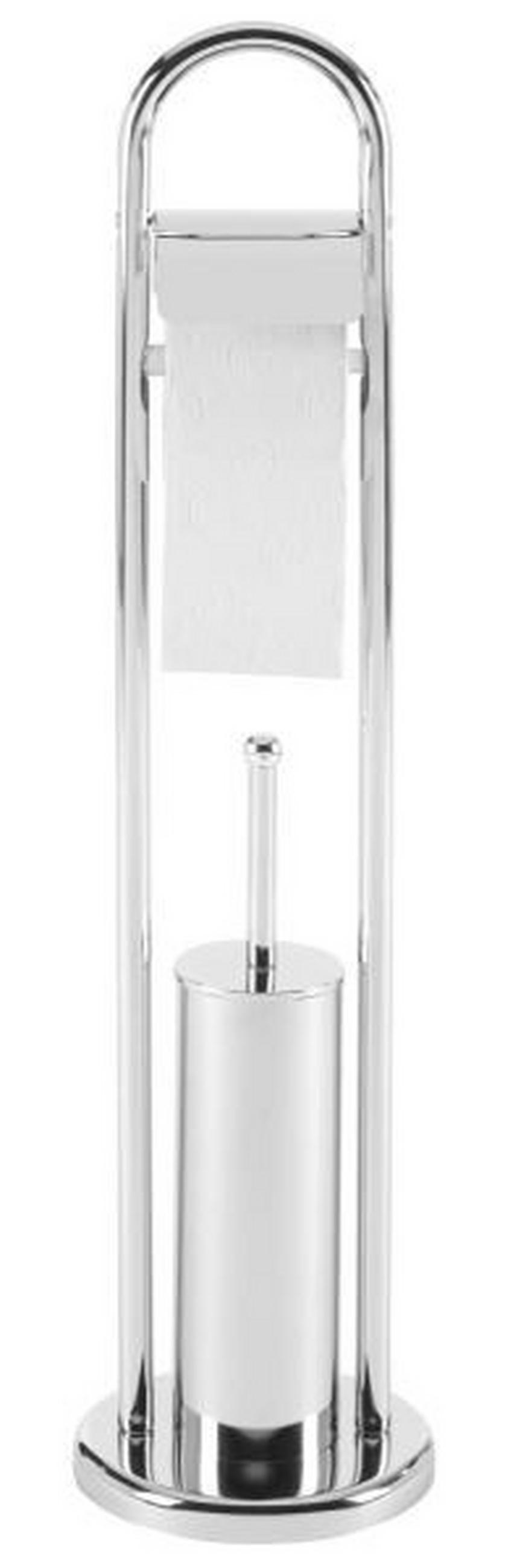 WC GARNITURA SA ČETKOM  boja hroma  metal  - boja hroma, Osnovno, metal - Xora