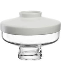 DEKOR VÁZA  - áttetsző/fehér, Basics, Üveg/kerámia (21/16,5/21cm) - Leonardo