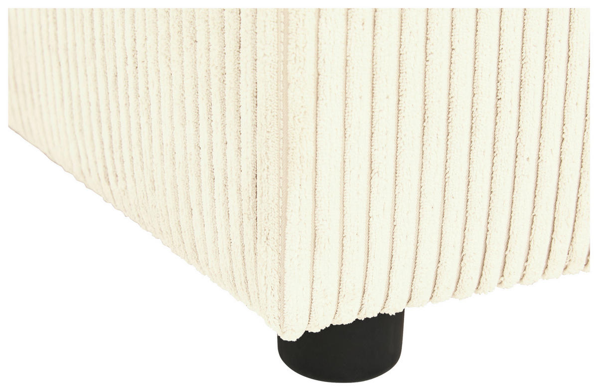 WOHNLANDSCHAFT in Cord Creme  - Creme/Schwarz, Konventionell, Kunststoff/Textil (126/293/155cm) - Ti'me