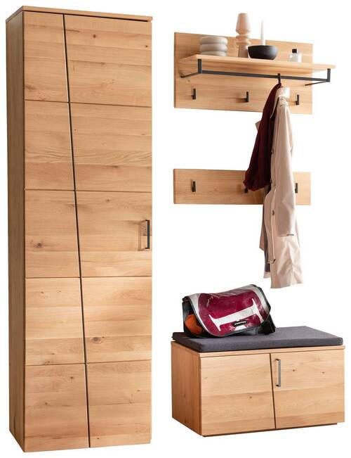 GARDEROBE 5-teilig in 150/198/40 cm - Eichefarben/Anthrazit, Natur, Holz/Holzwerkstoff (150/198/40cm)