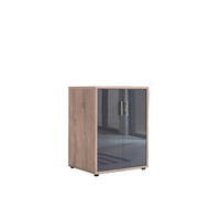 AKTENSCHRANK Sonoma Eiche, Anthrazit Hochglanz  - Anthrazit Hochglanz/Sonoma Eiche, MODERN, Holzwerkstoff (54/74/50cm) - MID.YOU