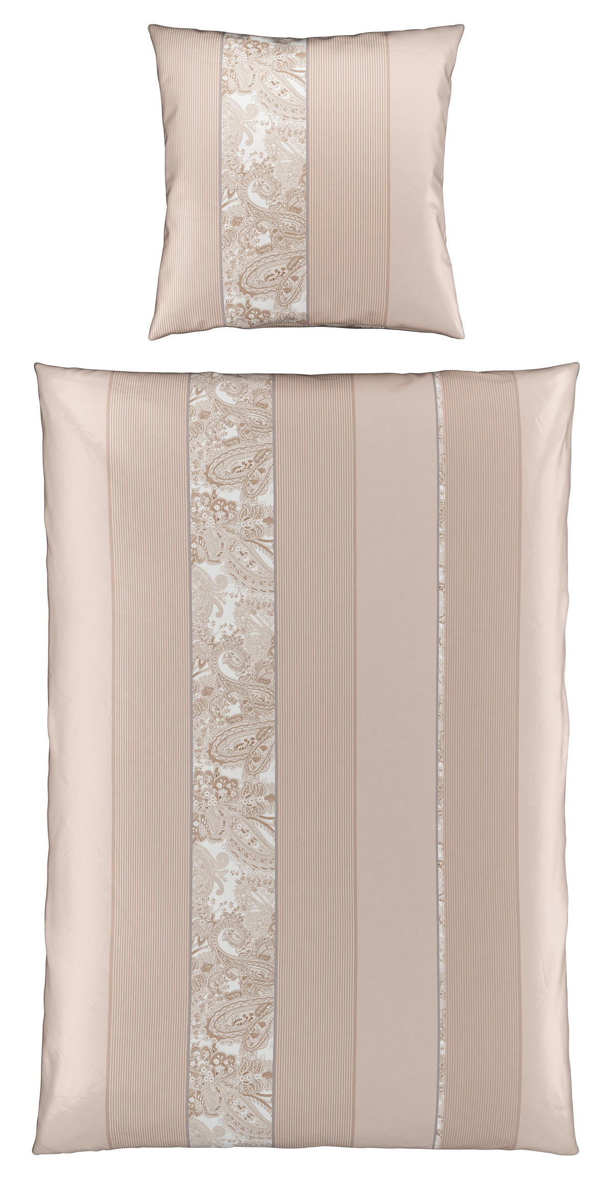 BETTWÄSCHESET Satin 160/210 cm  65 cm/100 cm  - Beige, Design, Textil (160/210cm) - Dieter Knoll