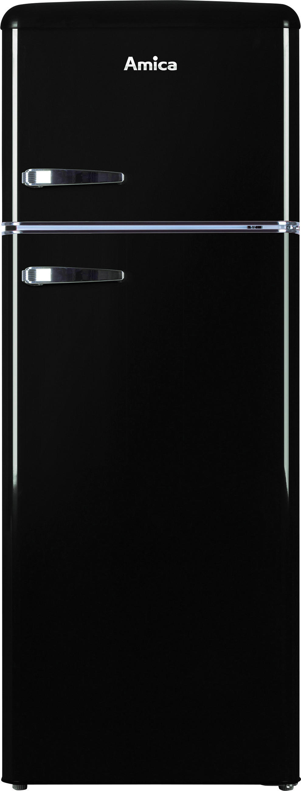 Amica Kühl-Gefrier-Kombination Schwarz 55x144x61.5 cm