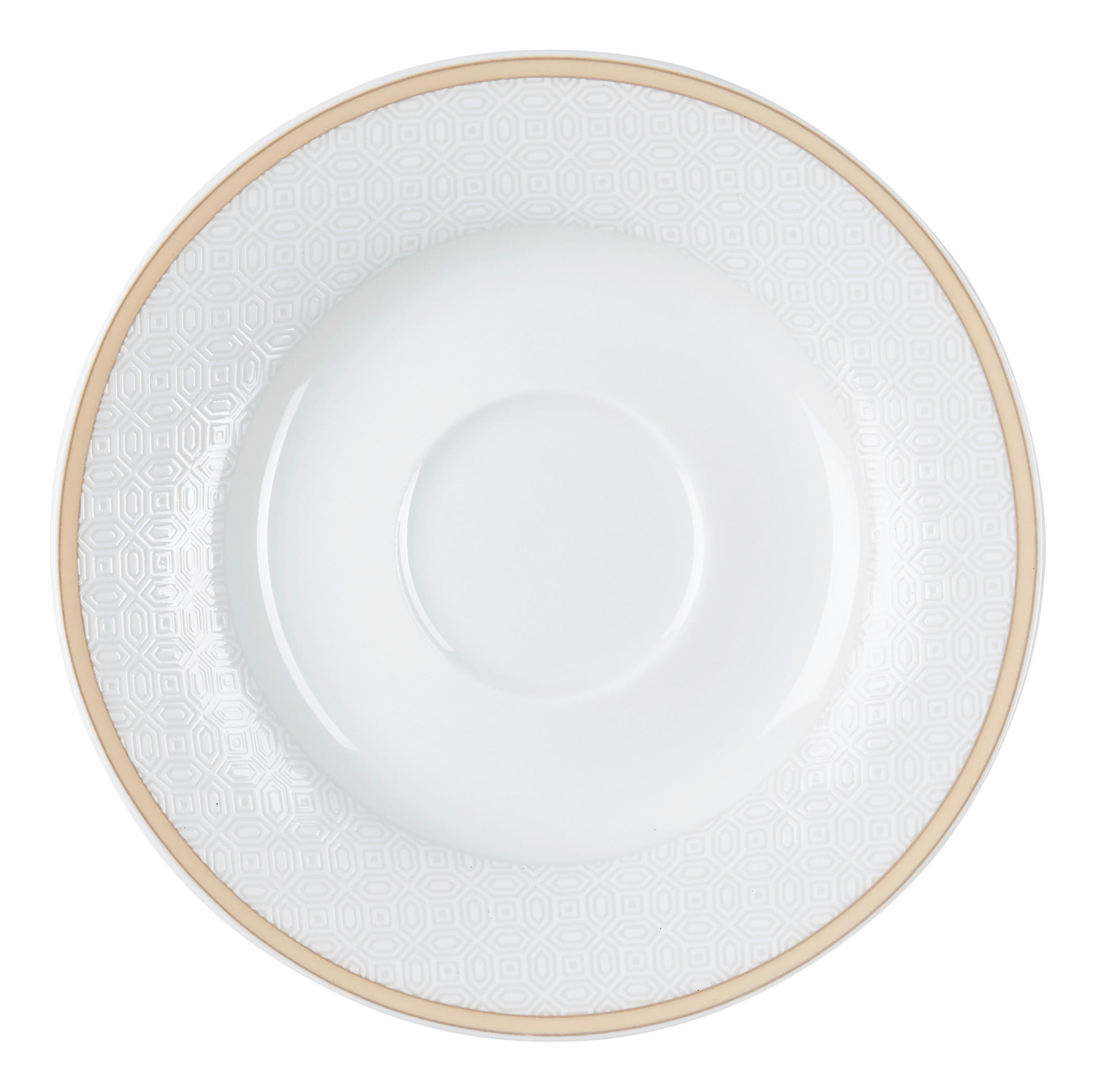 Ritzenhoff Breker Espresso-Untertasse Geo Weiß, Beige 2 cm