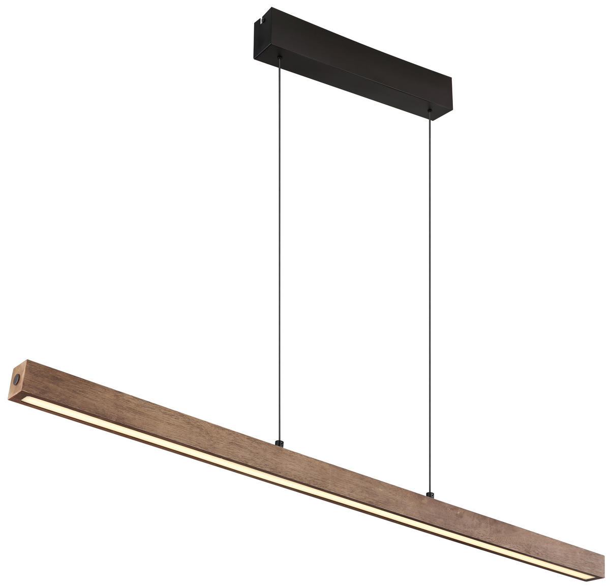 LED-HÄNGELEUCHTE 115/4,5/150 cm    - Dunkelbraun/Opal, Natur, Holz/Kunststoff (115/4,5/150cm) - Globo