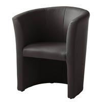 COCKTAILSESSEL - Dunkelbraun/Schwarz, Design, Kunststoff/Textil (66/75/56cm) - P & B