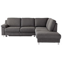 SJEDEĆA GARNITURA tekstil  tamno siva   - tamno siva/boje kroma, Moderno, tekstil (252/208cm) - Pure Home Comfort