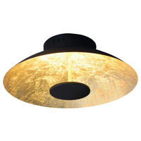 LED-DECKENLEUCHTE FIRENZE 40/14,5 cm   - Goldfarben/Schwarz, Design, Metall (40/14,5cm) - Näve