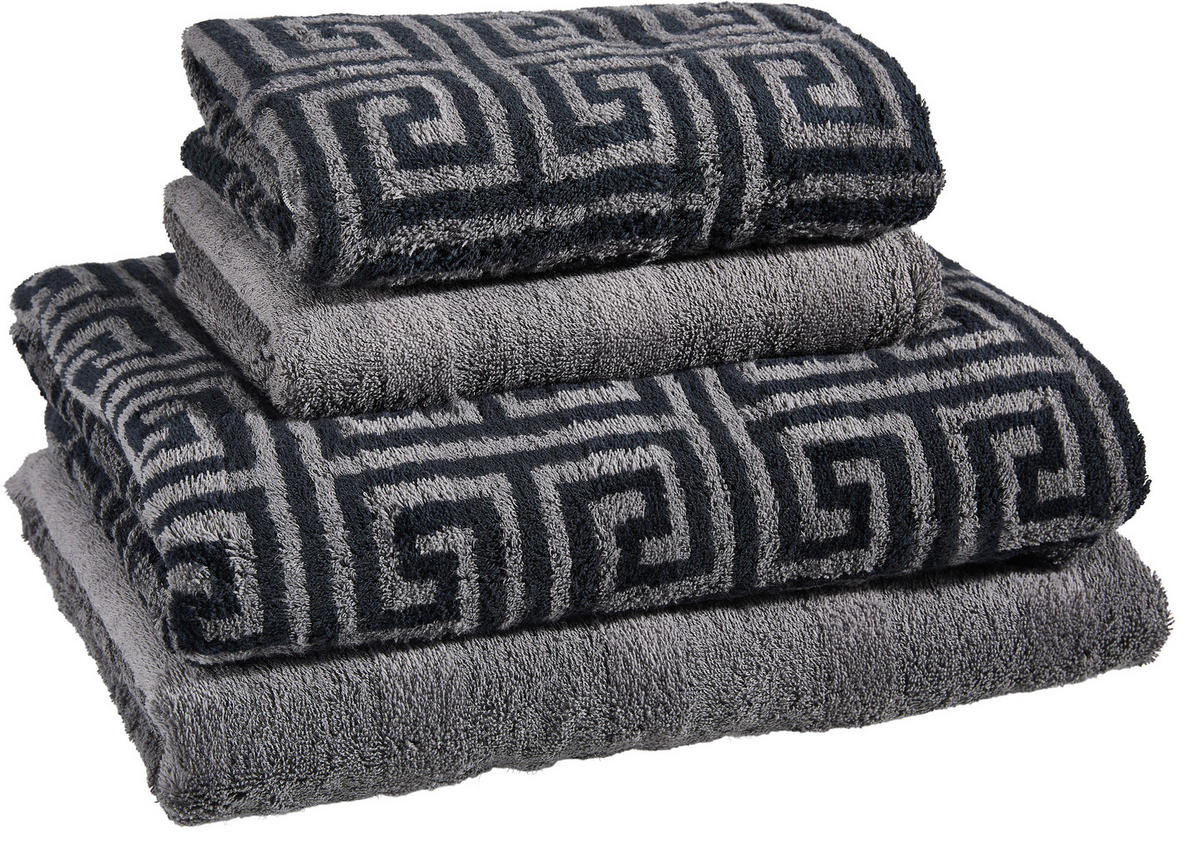 FROTTIERSET Anthrazit 4-teilig  - Anthrazit, Basics, Textil - Cawoe