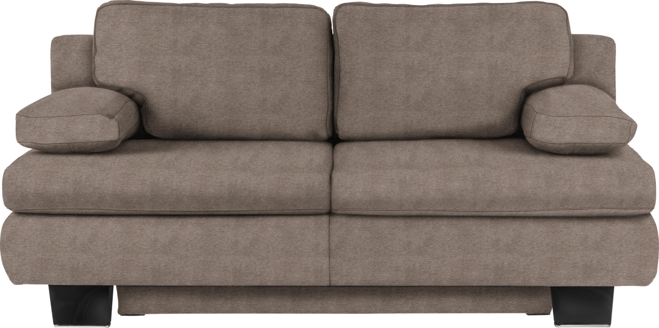SCHLAFSOFA Flachgewebe Taupe  - Taupe/Wengefarben, KONVENTIONELL, Holz/Textil (203/94/100cm) - Novel