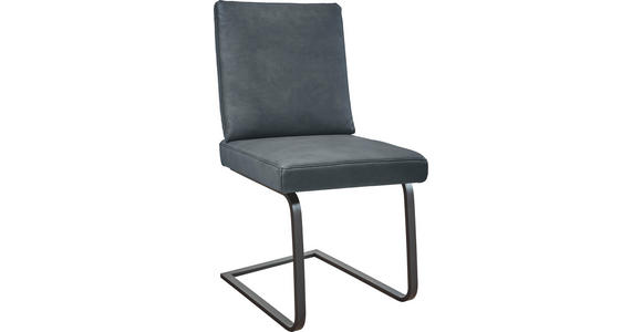 SCHWINGSTUHL in Stahl Mikrofaser - Schwarz/Grau, Design, Textil/Metall (46/92/60cm) - Dieter Knoll