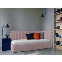 POLSTERBETT 90/200 cm, inkl. Lattenrost, Bettkasten,  in Rosa  - Schwarz/Rosa, MODERN, Holz/Holzwerkstoff (90/200cm) - MID.YOU