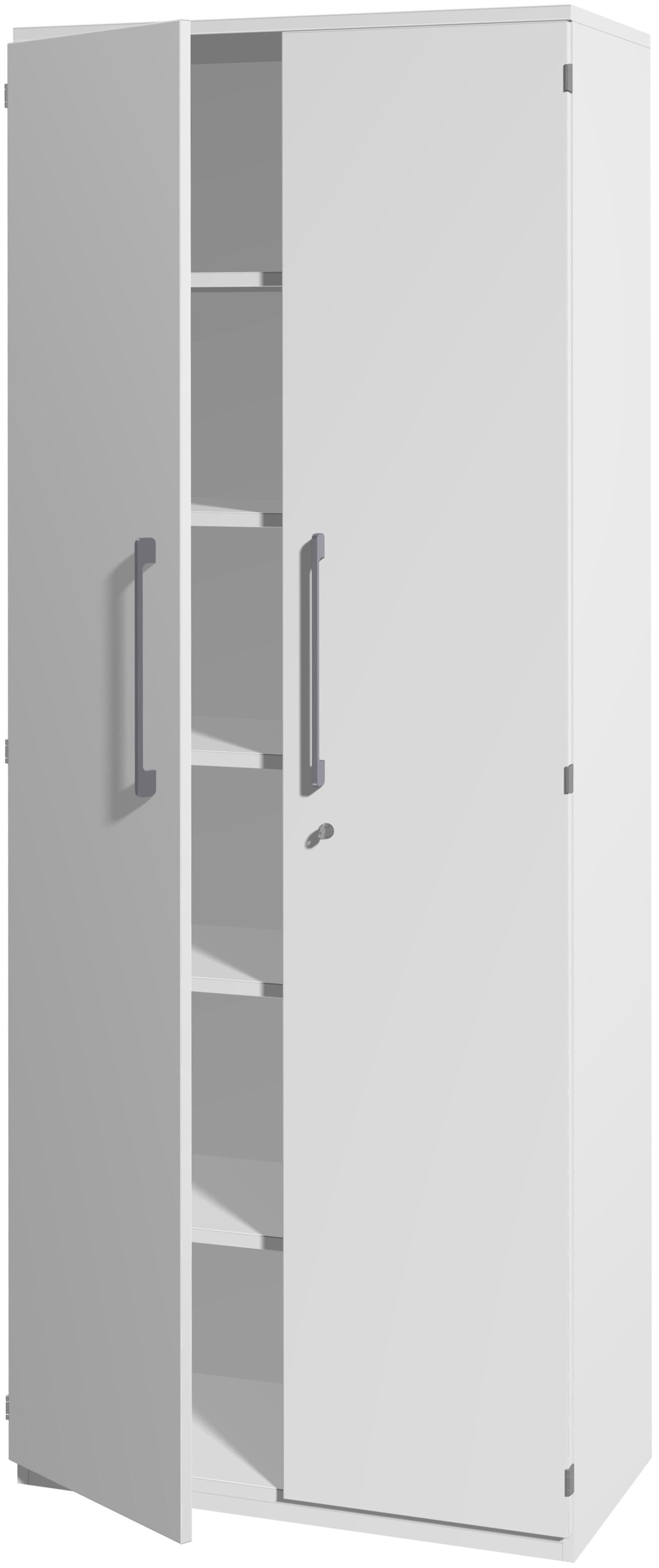 AKTENSCHRANK Weiß  - Weiß, Design, Holzwerkstoff (81,9/217,4/43cm) - Moderano