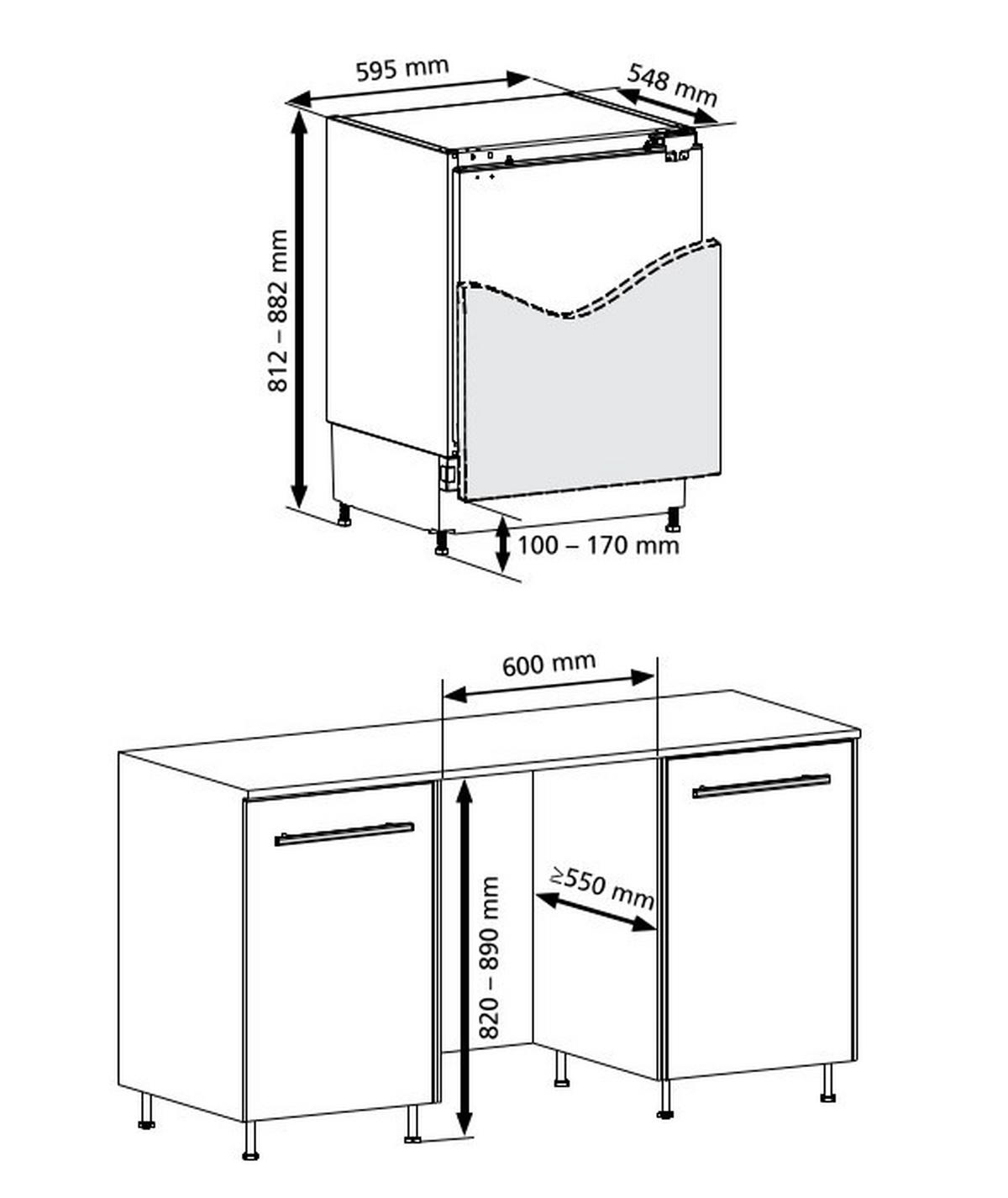 MINIKÜHLSCHRANK 59,5/81,2-88,2/54,8 cm UKS108  - Weiß, Basics, Glas/Metall (59,5/81,2-88,2/54,8cm) - Oranier