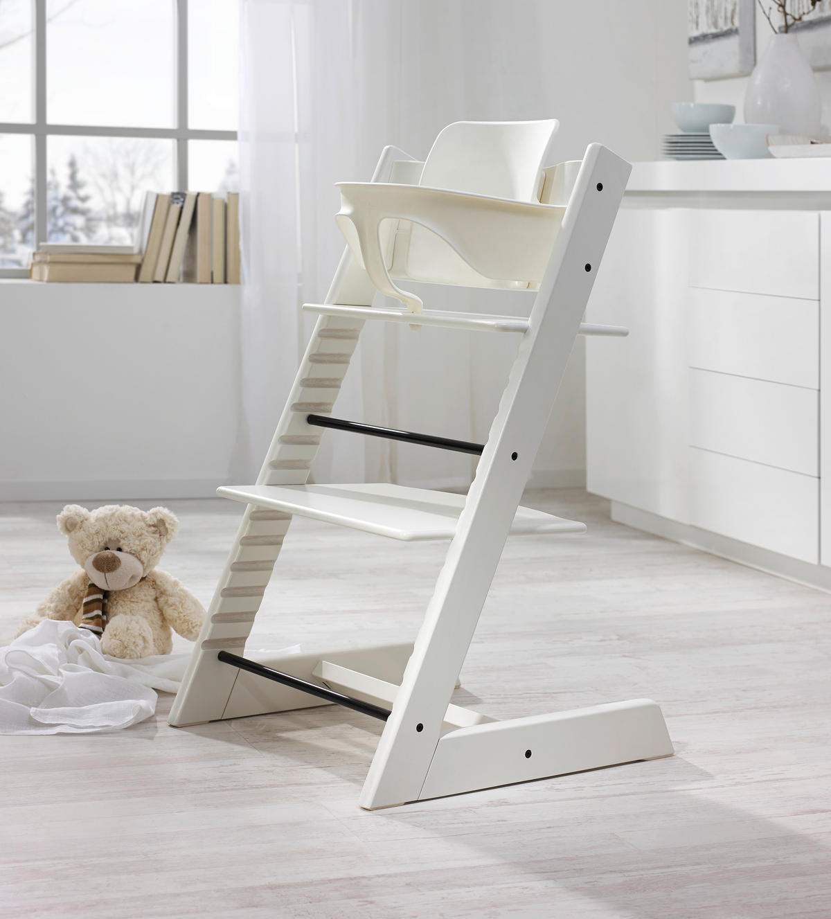 HOCHSTUHL-SET Tripp Trapp Bundles  - Weiss, Basics, Holz (87/65/46cm) - Stokke
